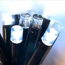 9553 - EXTENSION - Rideau long 60 LEDS (Flash) - Larg. 0,75m x Ht 200cm - Fil Noir - Blanc Froid 6500°K