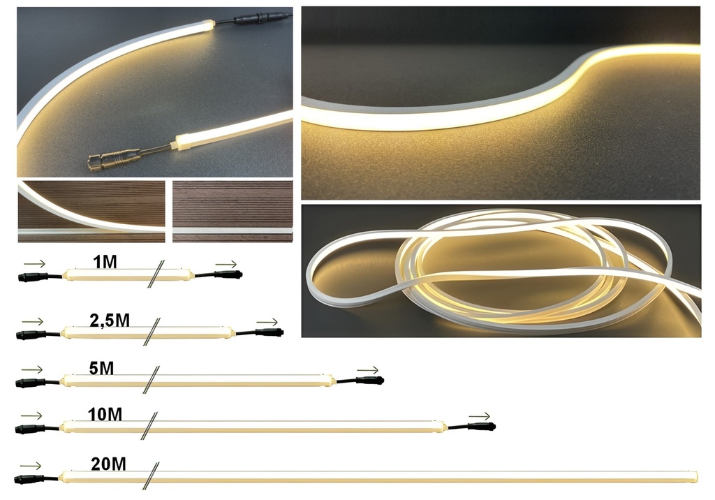 Bandeau Lumineux Silicone - 1 m (in+out)