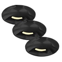 2036-D313 - 3 Spots encastrés bois Ø6cm noir - 3 fenêtres