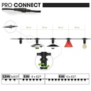 Guirlande 3m TEMPEST (Ampoules Incassables) 6xE27/G45 LED 1W - 1700K