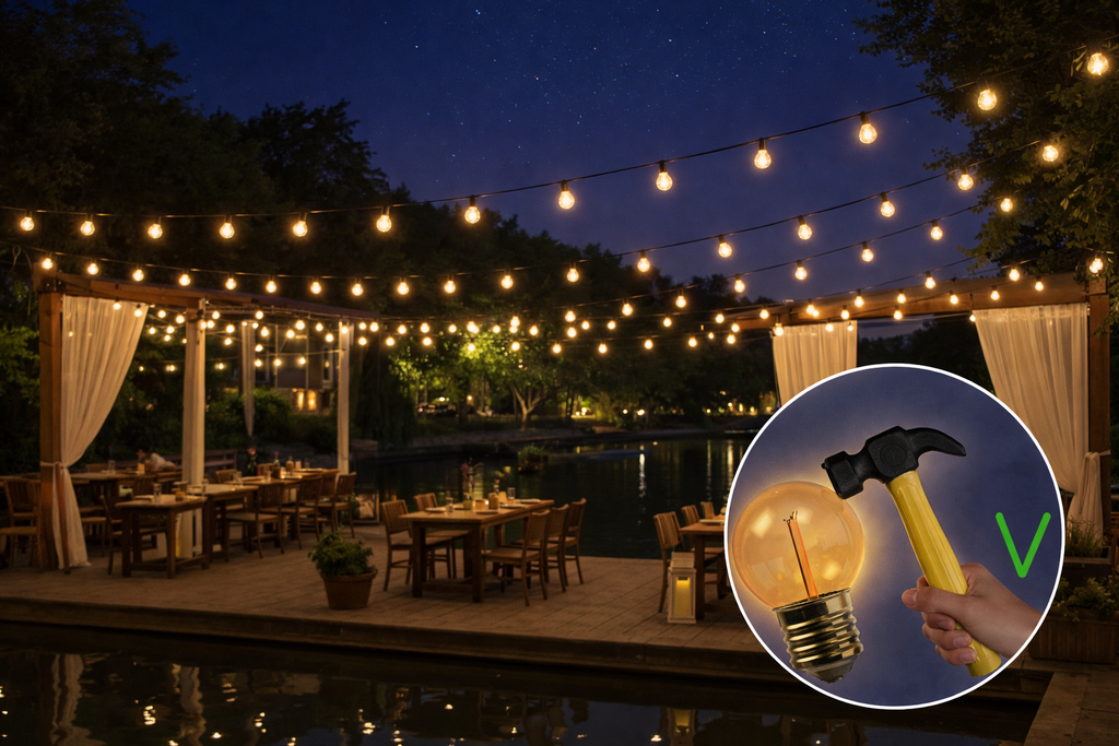 6 Ampoules Incassable TEMPEST E27/G55 Fil. LED 1W 1700K - Antic (Soit 2.95€/pc)