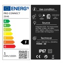 2646-D403 - Encastré béton Ø 52mm 3W 3000°K - Top INOX 3 fenêtres