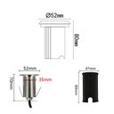 2646-D404 - Encastré béton Ø 52mm 3W 3000°K - Top INOX 4 fenêtres