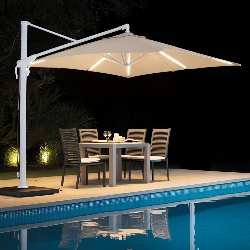 1014B - Kit éclairage Parasol via Batterie (Adaptateur 24V)