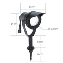 3426 - Projecteur Noir Alu TARGET 20 - 6,5W - 3000°K