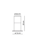 4222 - Borne Noire ZEN, Ø 7,6cm + Piquet Ht 30cm