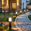 4223 - Borne Noire ZEN, Ø 7,6cm + Piquet Ht 45cm