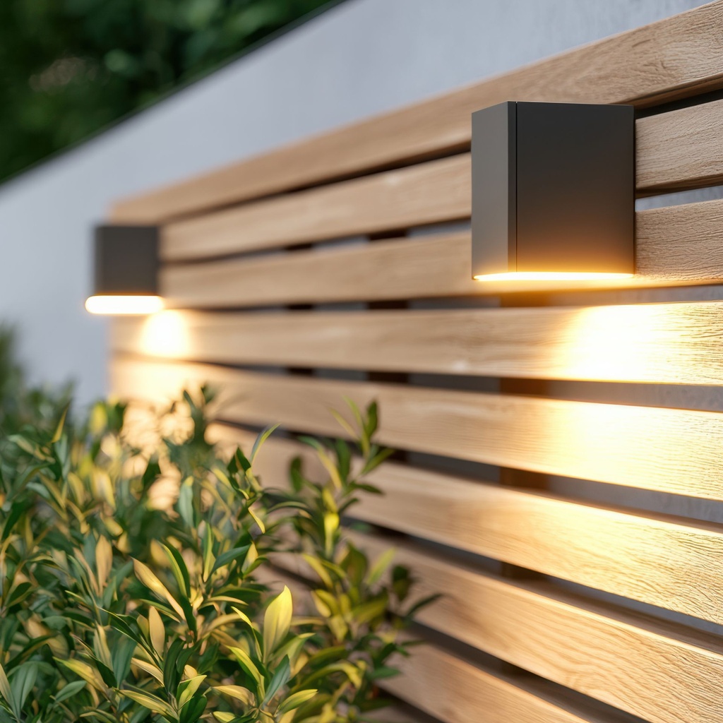 4700 - Applique murale CUBE Noire - 10 x 10 cm