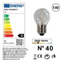 8502-G40 - Guirl. 1,5m 3xE27/G45 Fil 3000K