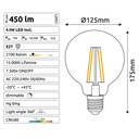 C923 - E27/G125 - 4,5W - 450 lm - Dim. - 2700°K - Clear