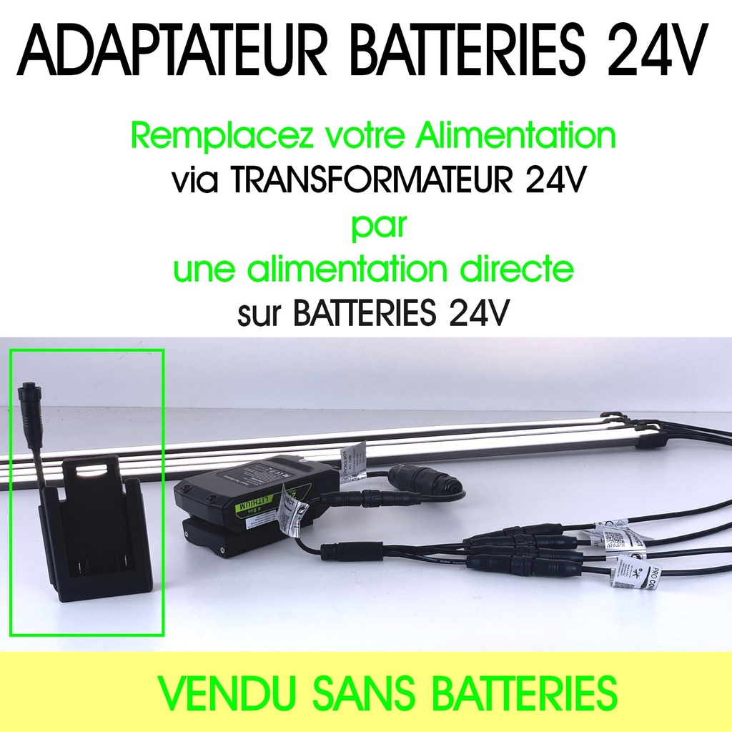 F500 - Adaptateur pour Batteries 24 V type Electroportatif