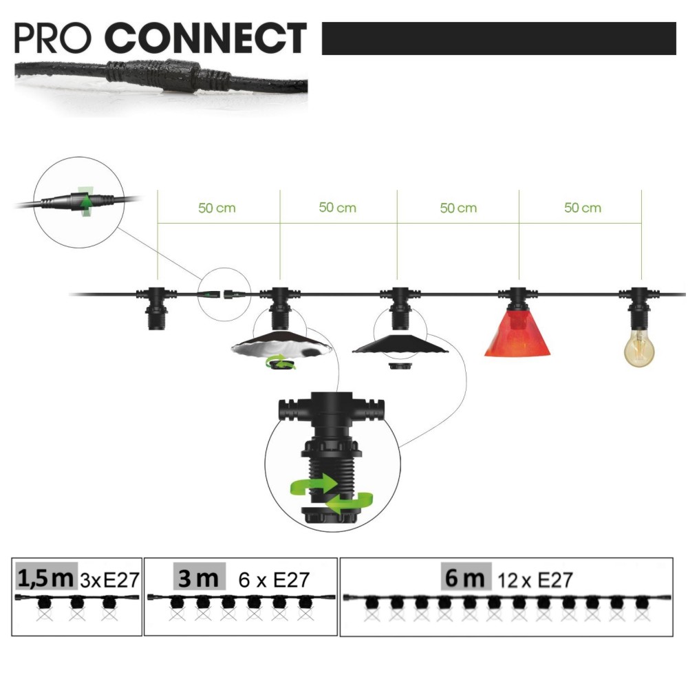 G506 - EXTENSION - Guirlande CLASSIC 6m 12xE27