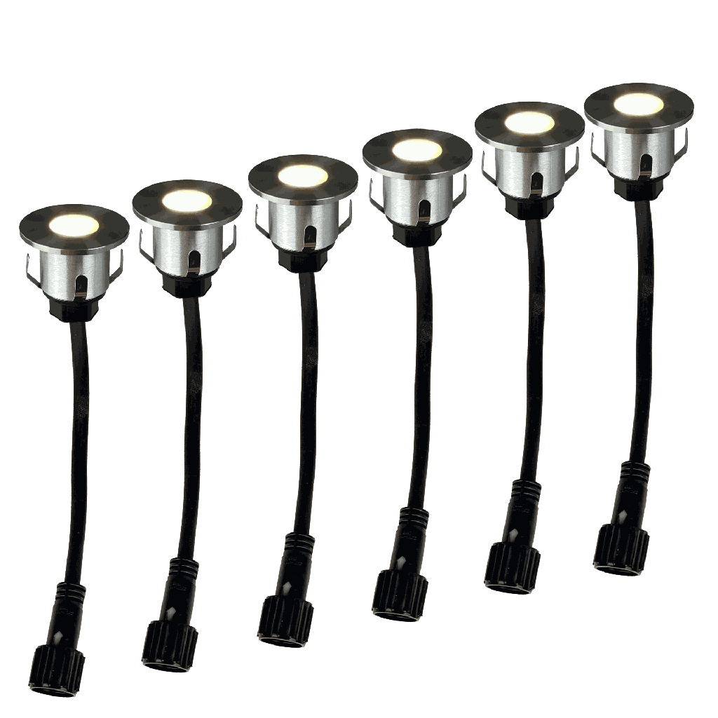 2026 - 6 Spots encastrés pour bois Ø4.5cm - 3000°K