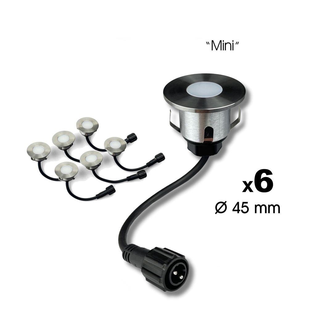 2026 - 6 Recessed spotlights for wood Ø4.5cm - 3000°K