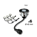 2026 - 6 Inbouwspots voor hout Ø4,5cm - 3000°K