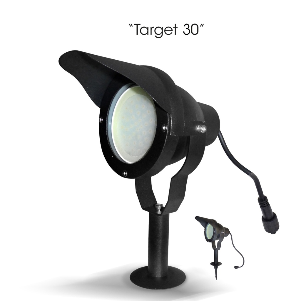 3636 - TARGET 30 Black Aluminum Spotlight - 10W - 3000°K