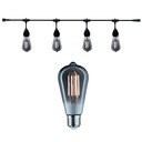 Guirlande 3m MODERN GREY (Ampoules Fumées) 4xE27/ST64 LED 4,5W - 2100K
