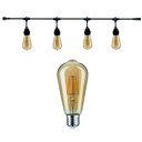Guirlande 3m OLD STORY (Amp. Verre Vintage) 4xE27/ST64 LED 4,5W - 2200K