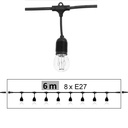 G606 - EXTENSION - Guirlande BISTRO 6m 8xE27