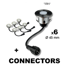 [2026-Set6] 2026-Set6 - Kit 6 Mini recessed Ø4.5cm - 3000°K
