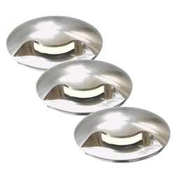 [D301] D301 - 3 Geborstelde aluminium kappen voor Ø6cm Spotlight 2036 - 1 raam