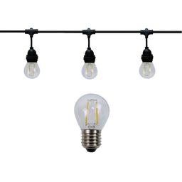 [8606-G42] Guirlande 6m LIGHT WAY (Ampoules Transp.) 8xE27/G45 LED 2W - 3000K