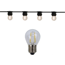 [8512-G40] Guirlande 12m MOON (Ampoules Transp.) 24xE27/G45 LED 1W - 3000K