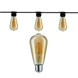 [8524-G46] Guirlande 24m MIDNIGHT (Ampoules Vintage) 48xE27/ST64 LED 4,5W - 2200K