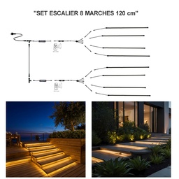 [1018] 1018 - Staircase Kit 8 Silicone Light Strips 1.2m