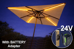 [1014B] Kit Eclairage Parasols PRO Batteries : 4x Bandeau LED 1.1m (4x750 Lumens)